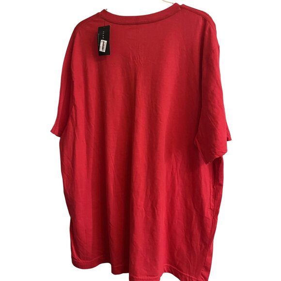 P. Diddy Sean John Red 100% Cotton 2XL Mens V Neck Logo Tshirt EST 1998 NWT - Picture 5 of 15